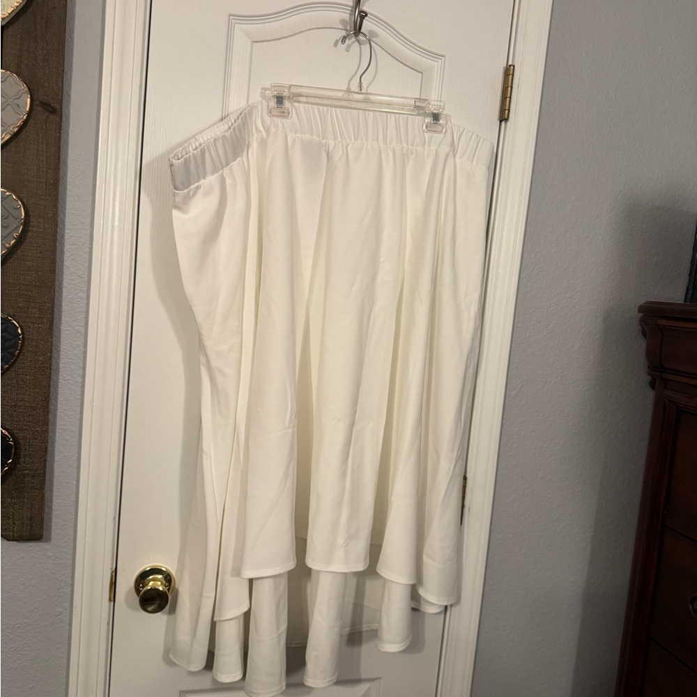 Lane Bryant Cream Midi Skirt